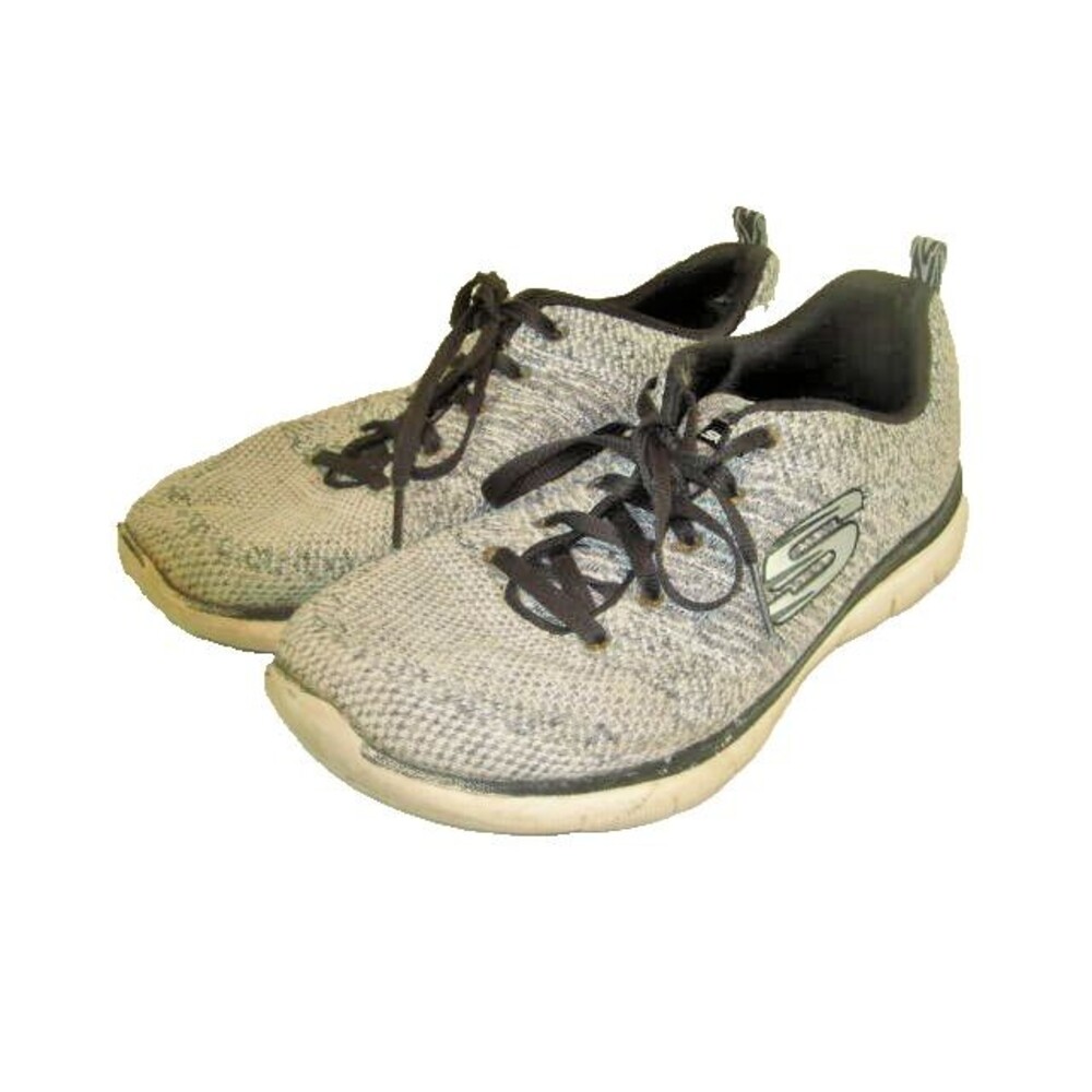 Womens Gray Skeecher  Skeech-Knit Comfort Walking Shoes sz 8.5